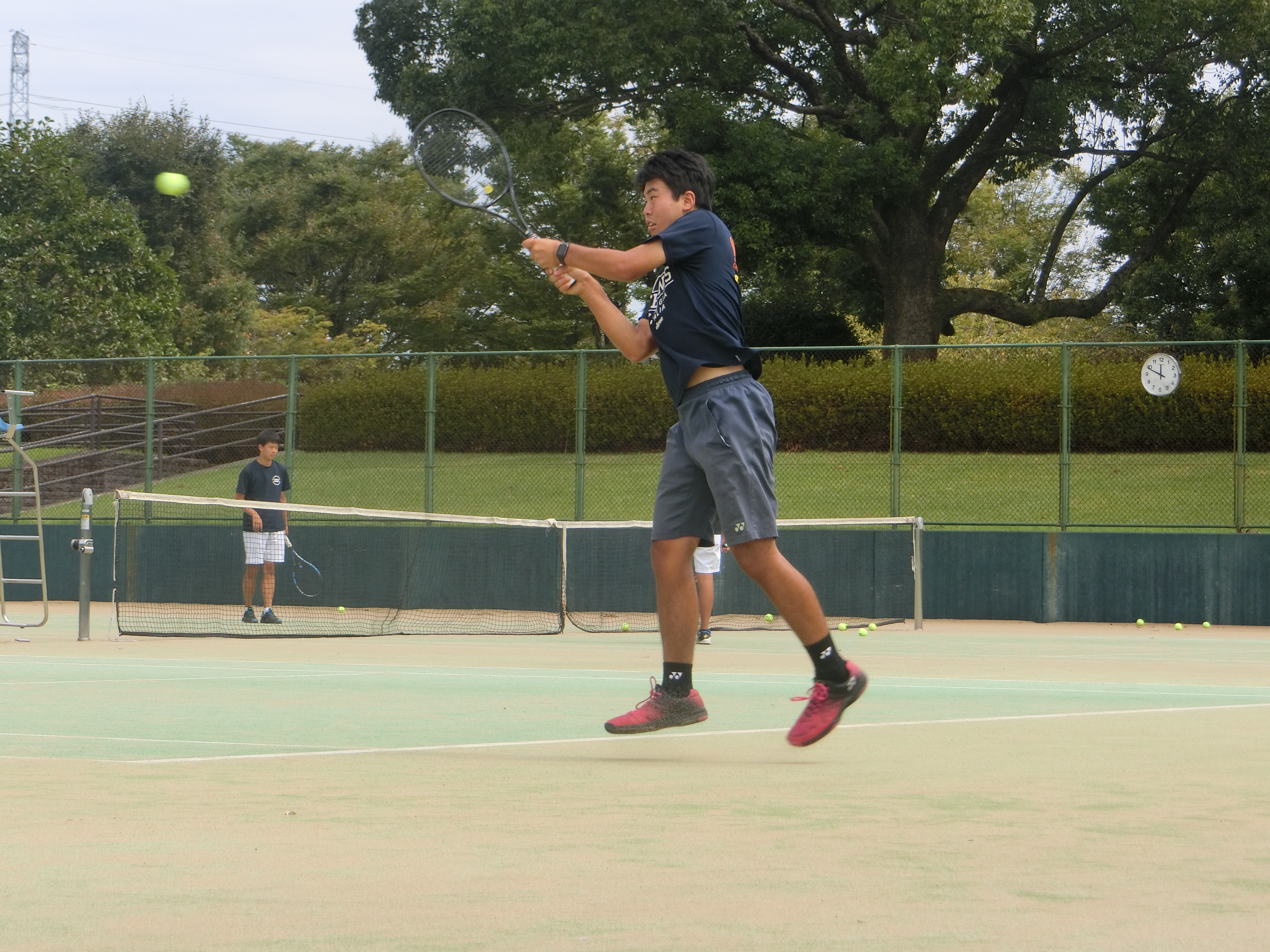 テニス 新人大会直前の４連休中の強化練習 学校生活 ニュース 熊本県立第二高等学校