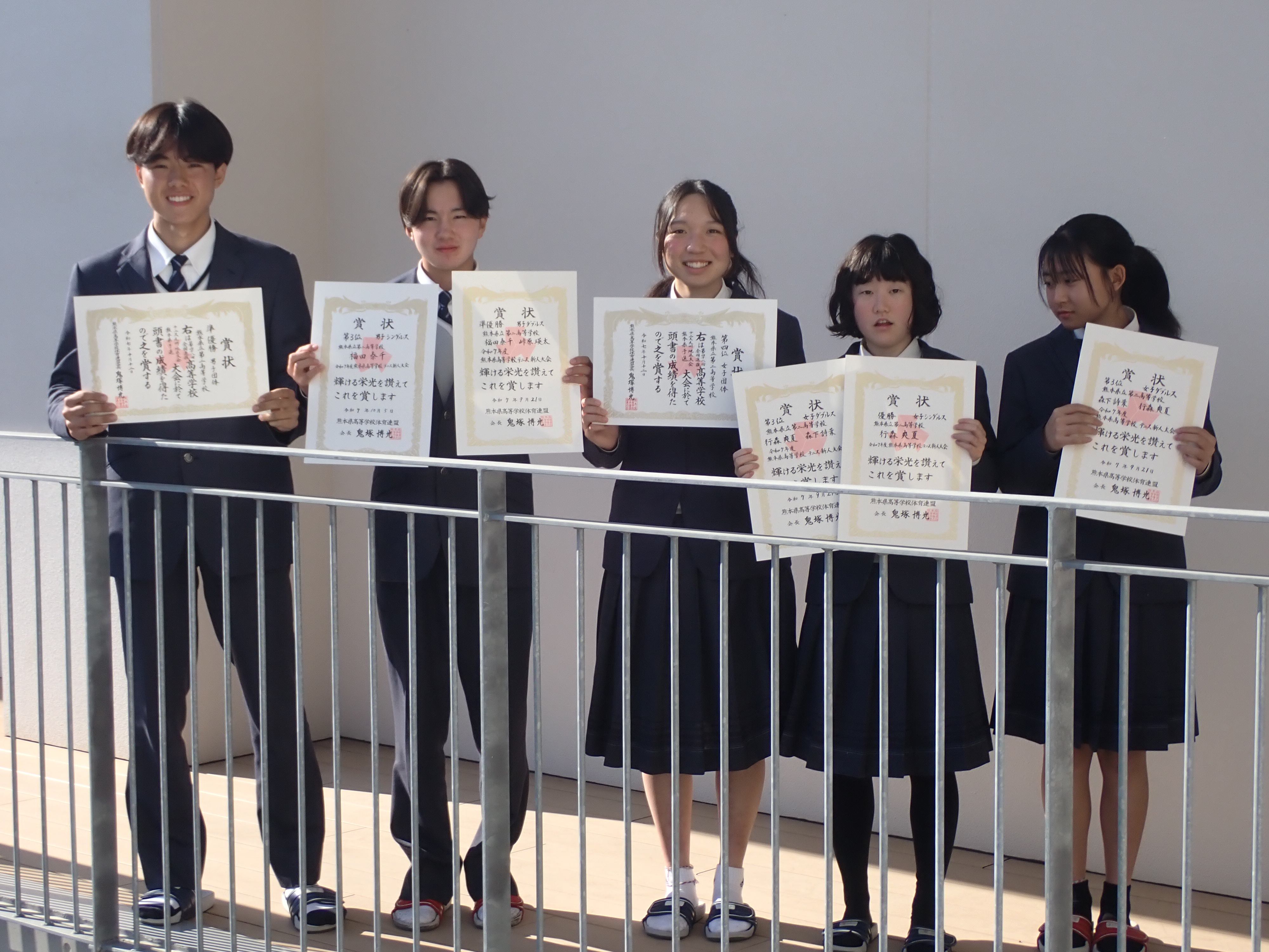 テニス　２学期終業式