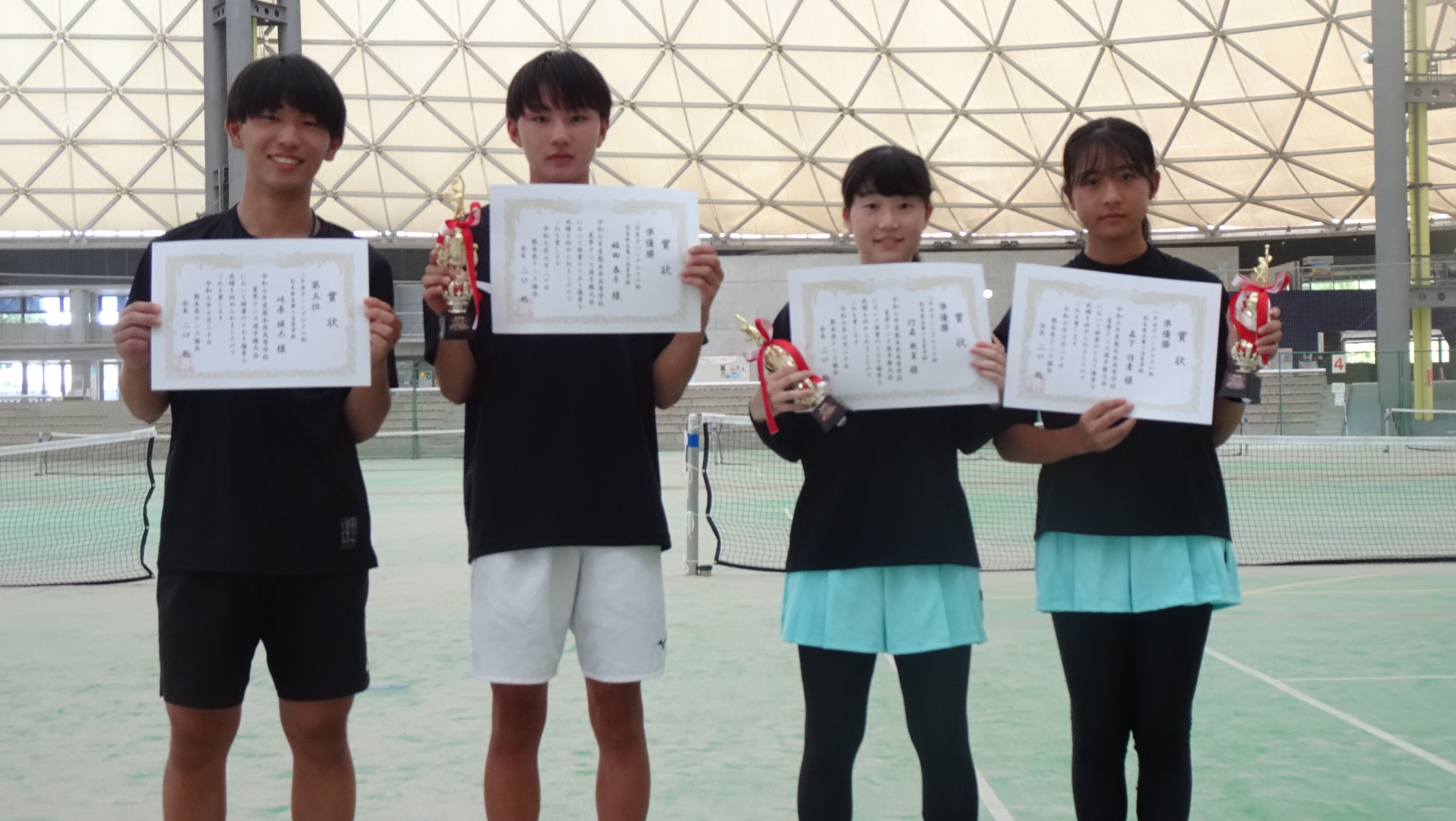 テニス　夏季大会　惜しくも準優勝